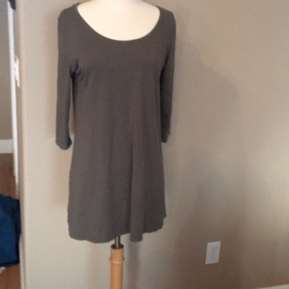 Cotton blend olive green tunic